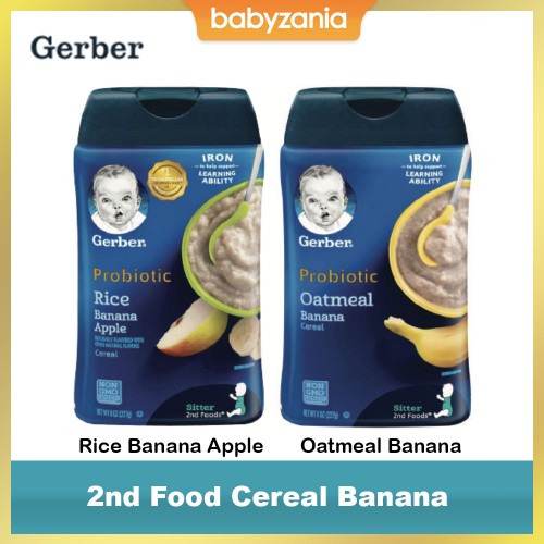 Gerber Cereal 2nd Food Banana Cereal 227 gr - Rice / Oatmeal
